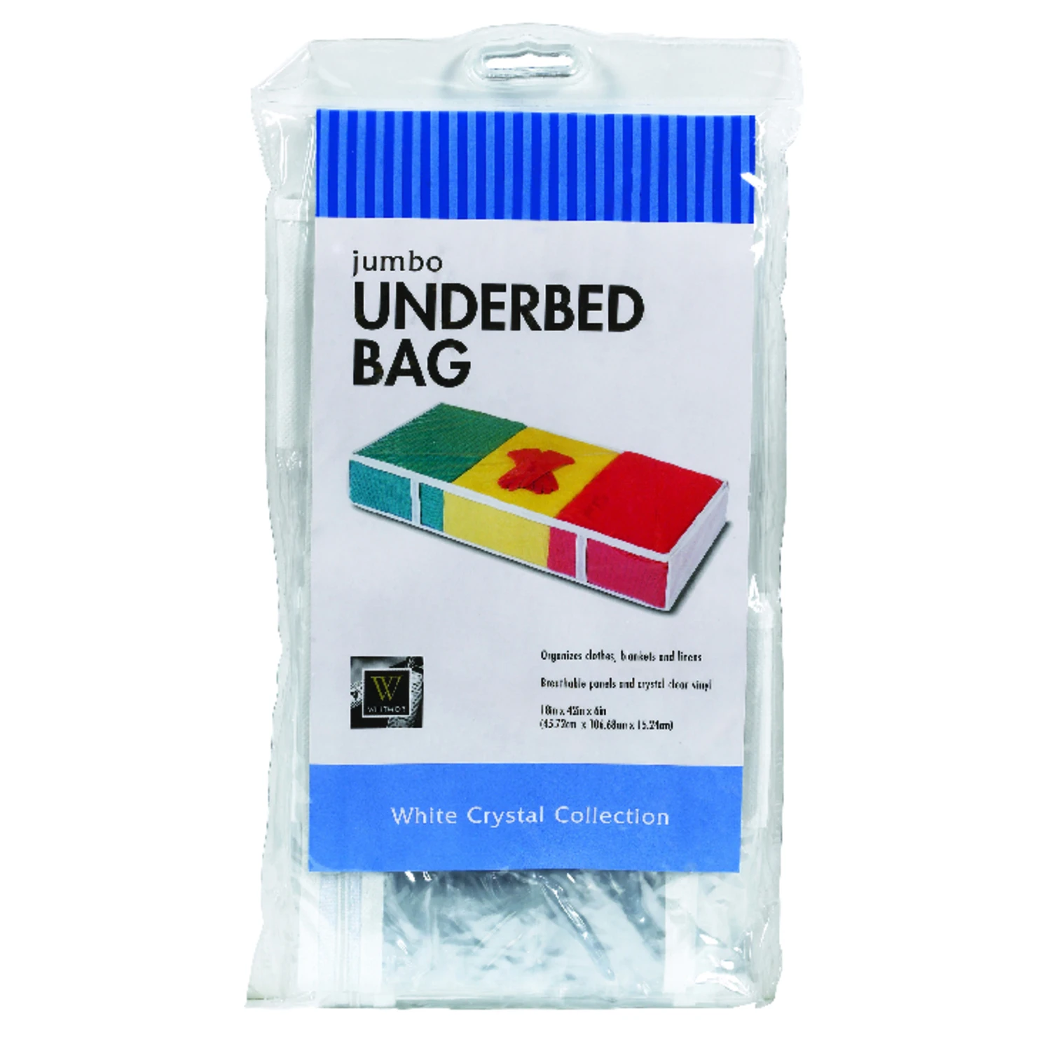 Jumbo Clear Vinyl Under-bed Storage Bag For Large Item Organization