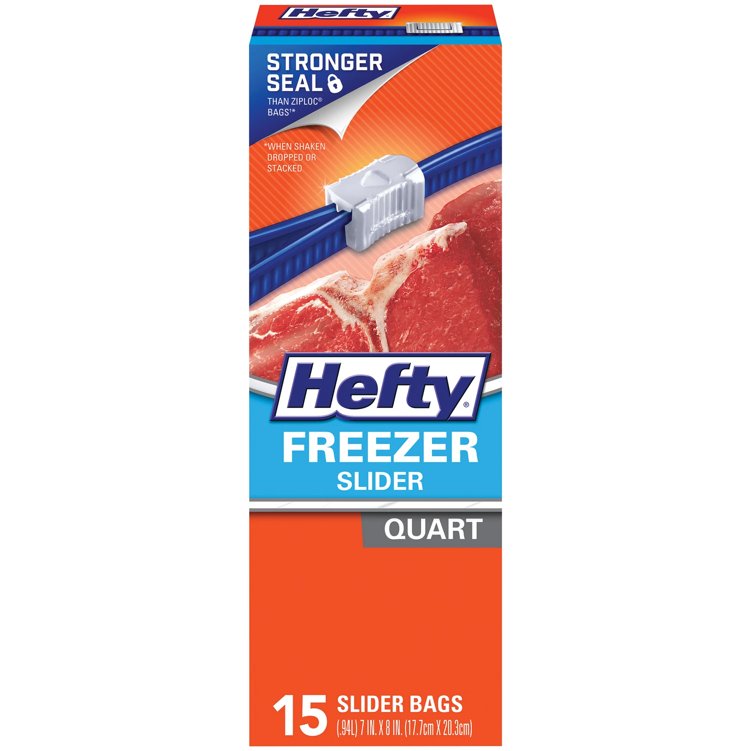 Slider Freezer Bag, 1-qt., 15-ct.