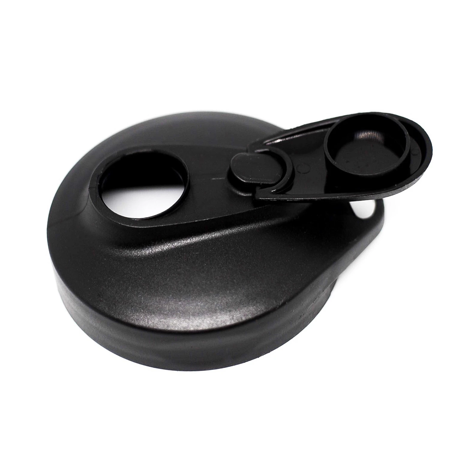 Multi Top Flip Cap Sip, Pour & Store Mason Jar Lid, Black Wide Mouth