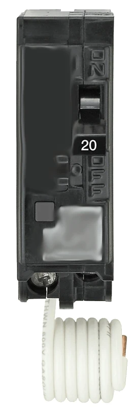Single Pole 20 Amp Self-test Ground Fault Circuit Interrupter Breaker
