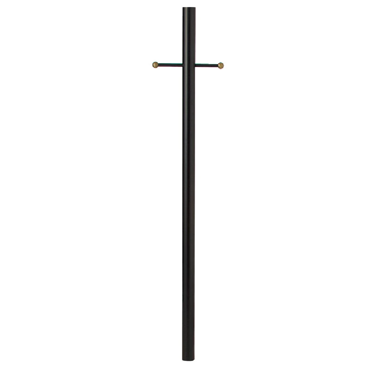 Steel Lantern Post With Black Finish, 80 Inches Tall, Durable Outdoor Lighting Support
