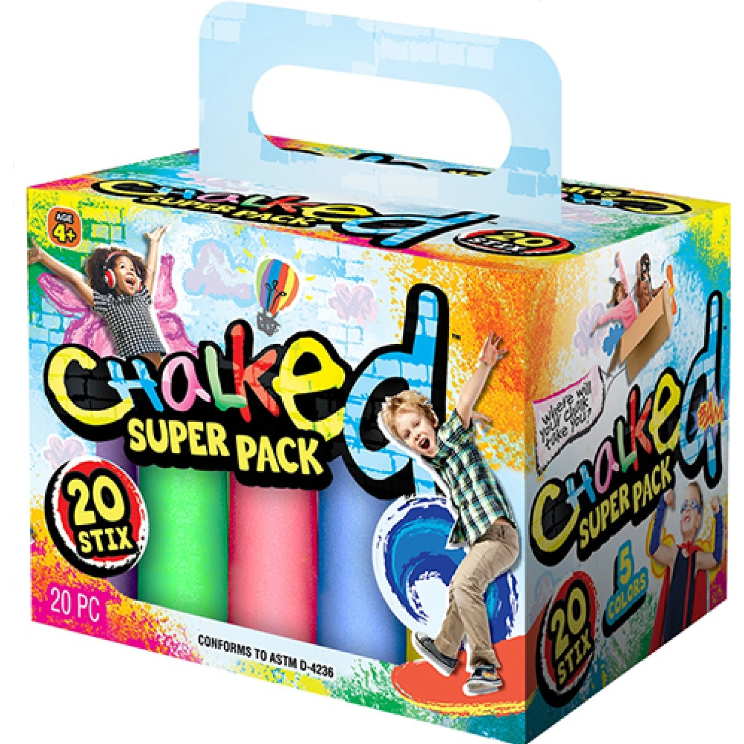 Sidewalk Chalk 20 Pack, Partno 3509, By Ja-ru Inc., Stationery, Chalk, Art Suppl