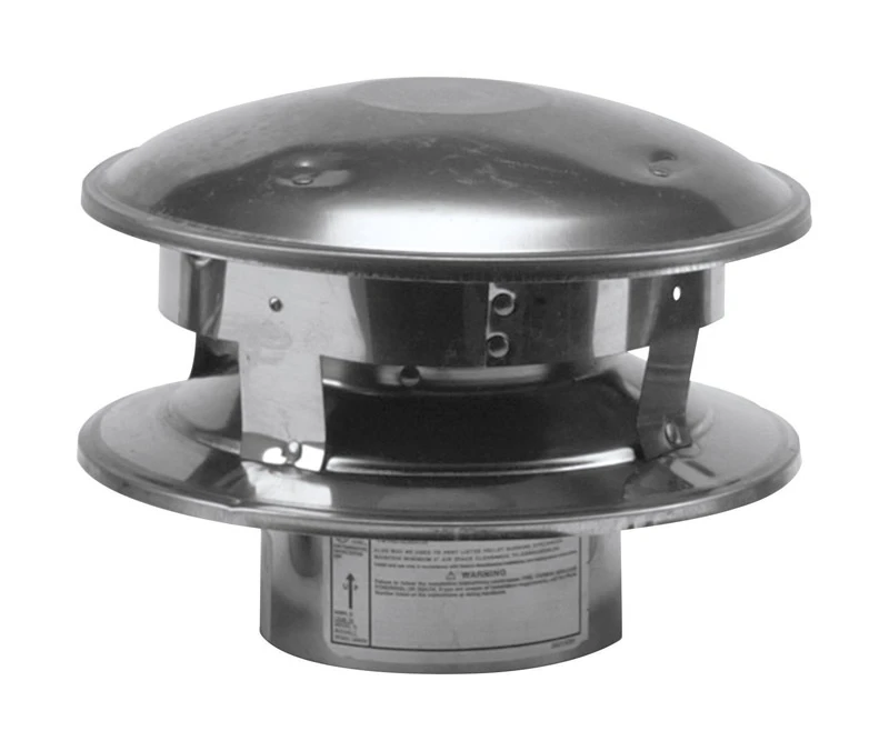 Pellet Stove Vertical Termination Cap, 4 Inch Diameter, Durable Metal Construction