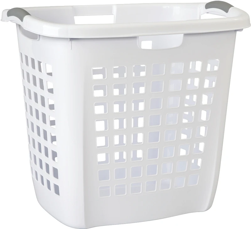 Ultra Easy Carry White Laundry Hamper 19 And 7 Eighths Inches
