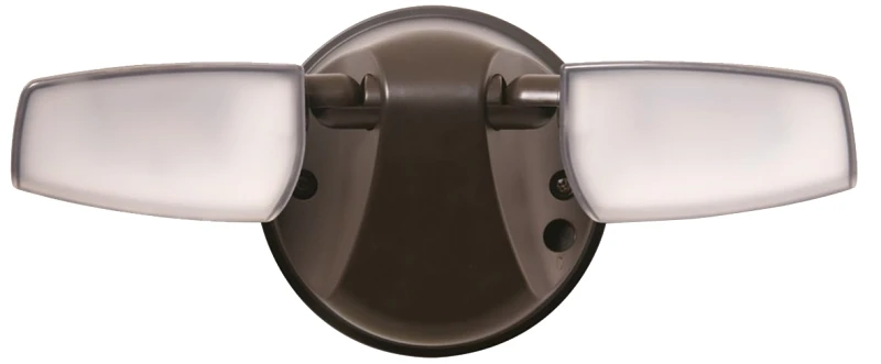 Halo Twin Head Led Outdoor Security Flood Light With Dusk-to-dawn Sensor, 1420 Lumens, Bronze Finish