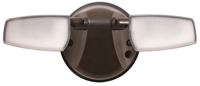 Halo Twin Head Led Outdoor Security Flood Light With 1420 Lumens, Bronze Finish