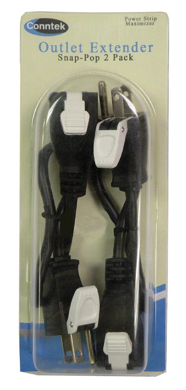 Snap Pop Grounded 1 Outlets Outlet Extender 10 Amps 2 Pk 125 Volt