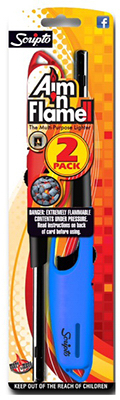 Aim N Flame Ii Lighter, Assorted Colors, 2-pk.