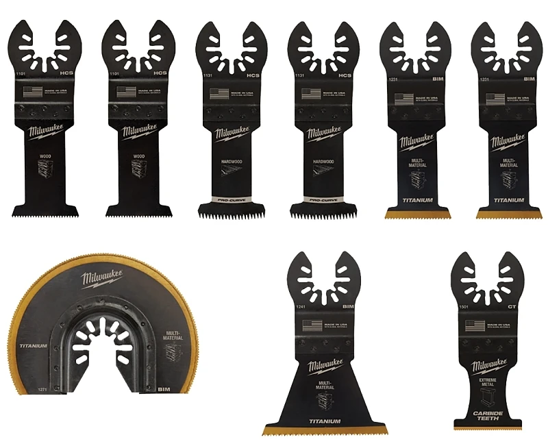 Open-lok 9-piece Multi-tool Oscillating Blade Set For General Purpose