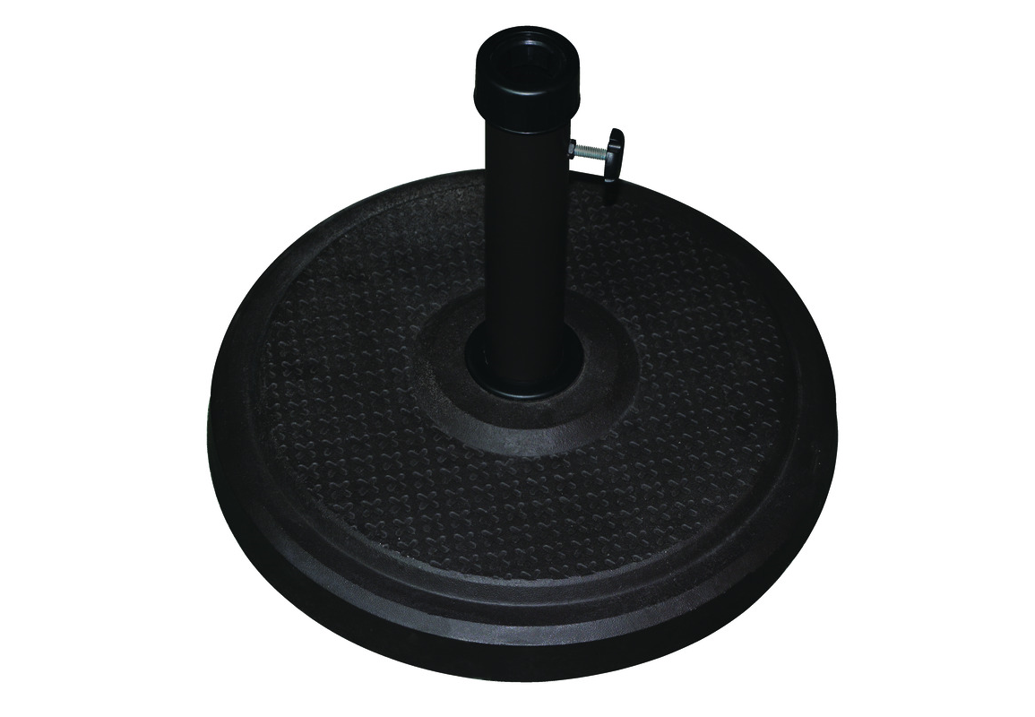 Black Round Envirostone Umbrella Base 18.9 In. W X 14.17 In. H