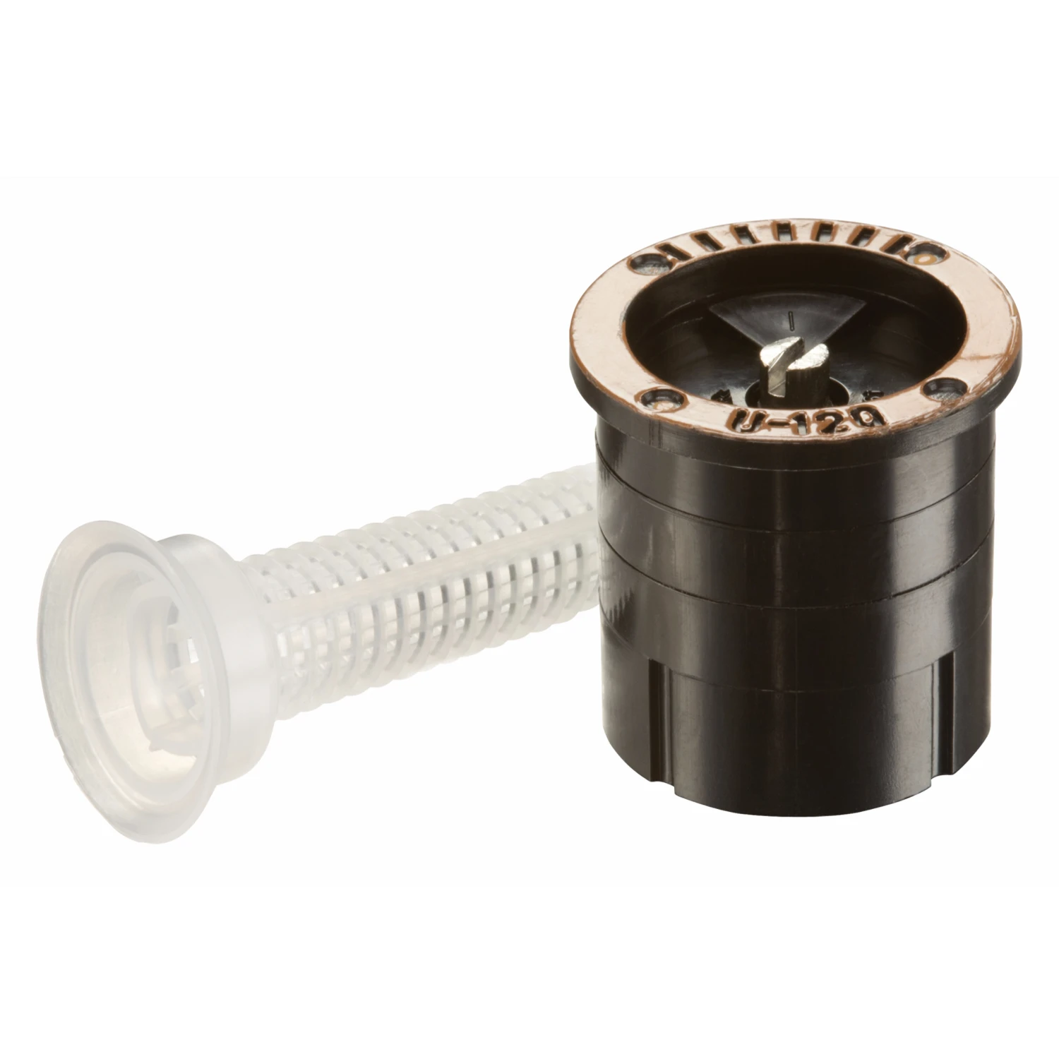 Pop Up Sprinkler With Dual Spray Nozzle And Quarter-circle Spray Pattern