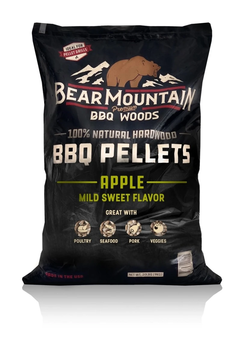 Apple Hardwood Bbq Pellets, 20 Pound Bag For Smoking And Grilling
