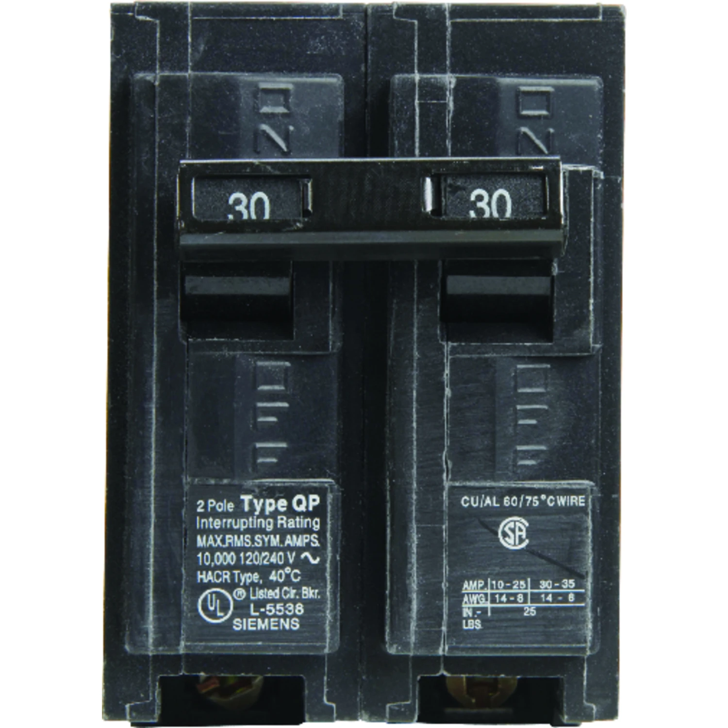 30 Amp Double-pole Circuit Breaker For Residential Electrical Panels