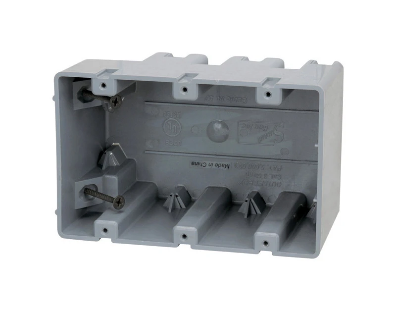 Three Gang Electric Smart Box, Polyvinyl Chloride Construction
