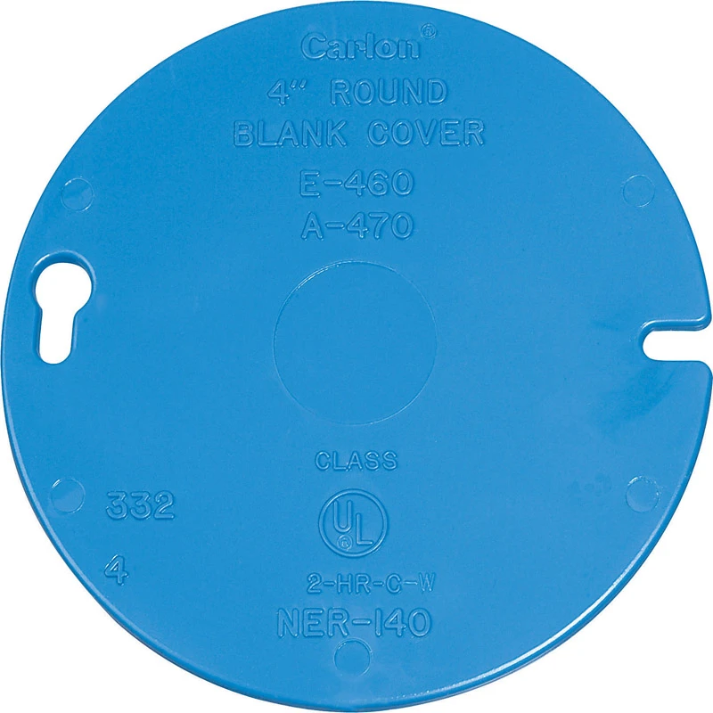 Blank Box Cover For 4 Inch Round Electrical Boxes