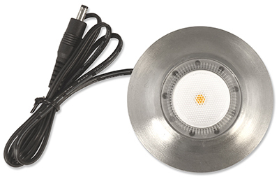 Led Undercabinet Puck Light, Brushed Aluminum