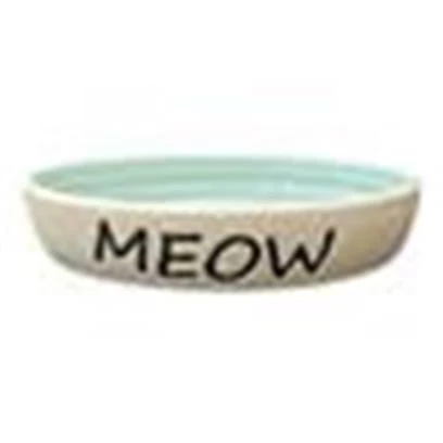 Meow Cat Saucer Bowl, 6 Inch Diameter, Durable Pet Feeding Dish