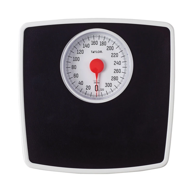 Silver And Black Mechanical Bathroom Scale With 5-inch Dial