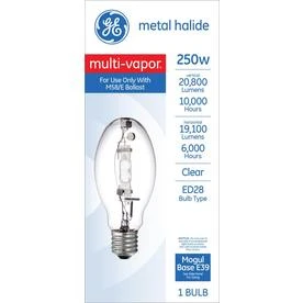 250 Watt Multi-vapor Metal Halide Clear Light Bulb