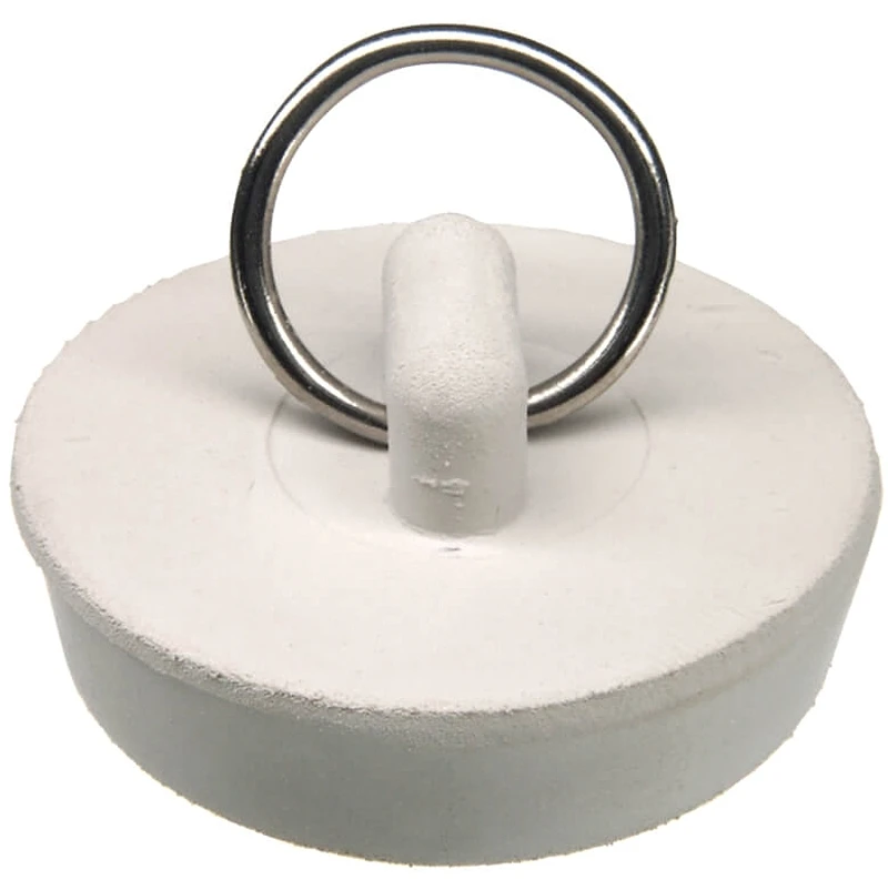 1-1/2 In. White Rubber Sink Stopper For Kitchen And Bathroom Use