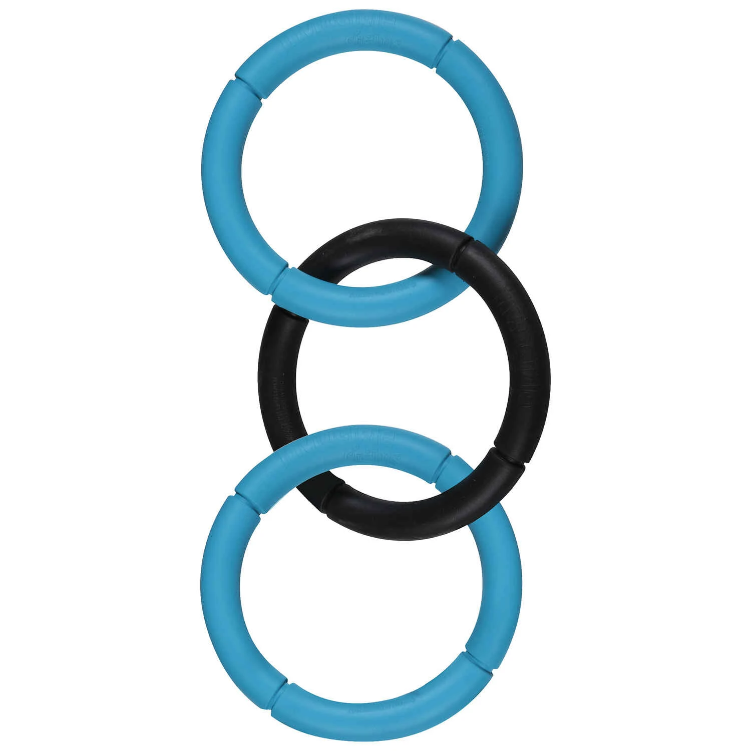 Invincible Rubber Chains Dog Toy Triple Link Large Durable Chew Toy