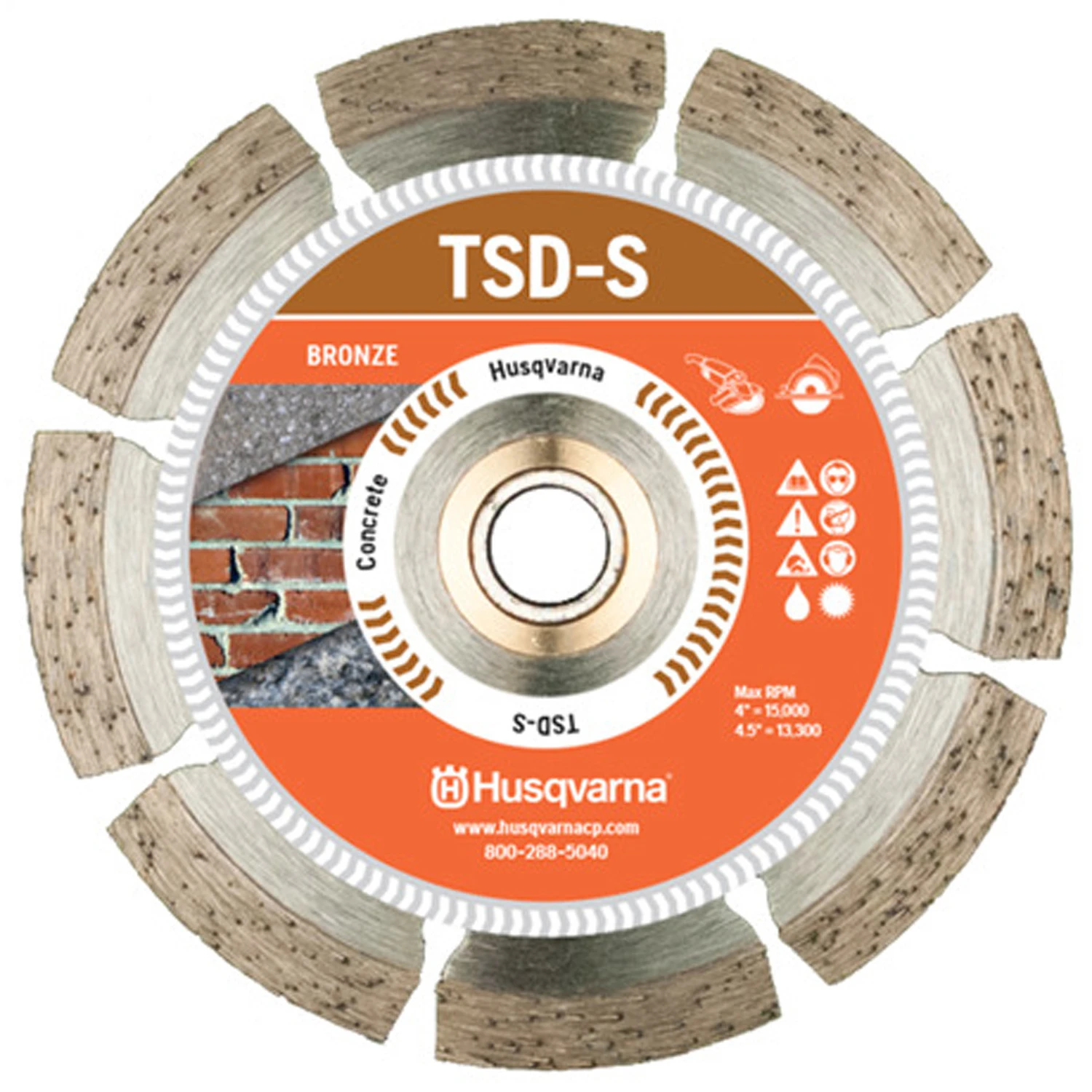 Tsd-s Segmented Diamond Circular Saw Blade, 4.5 In.