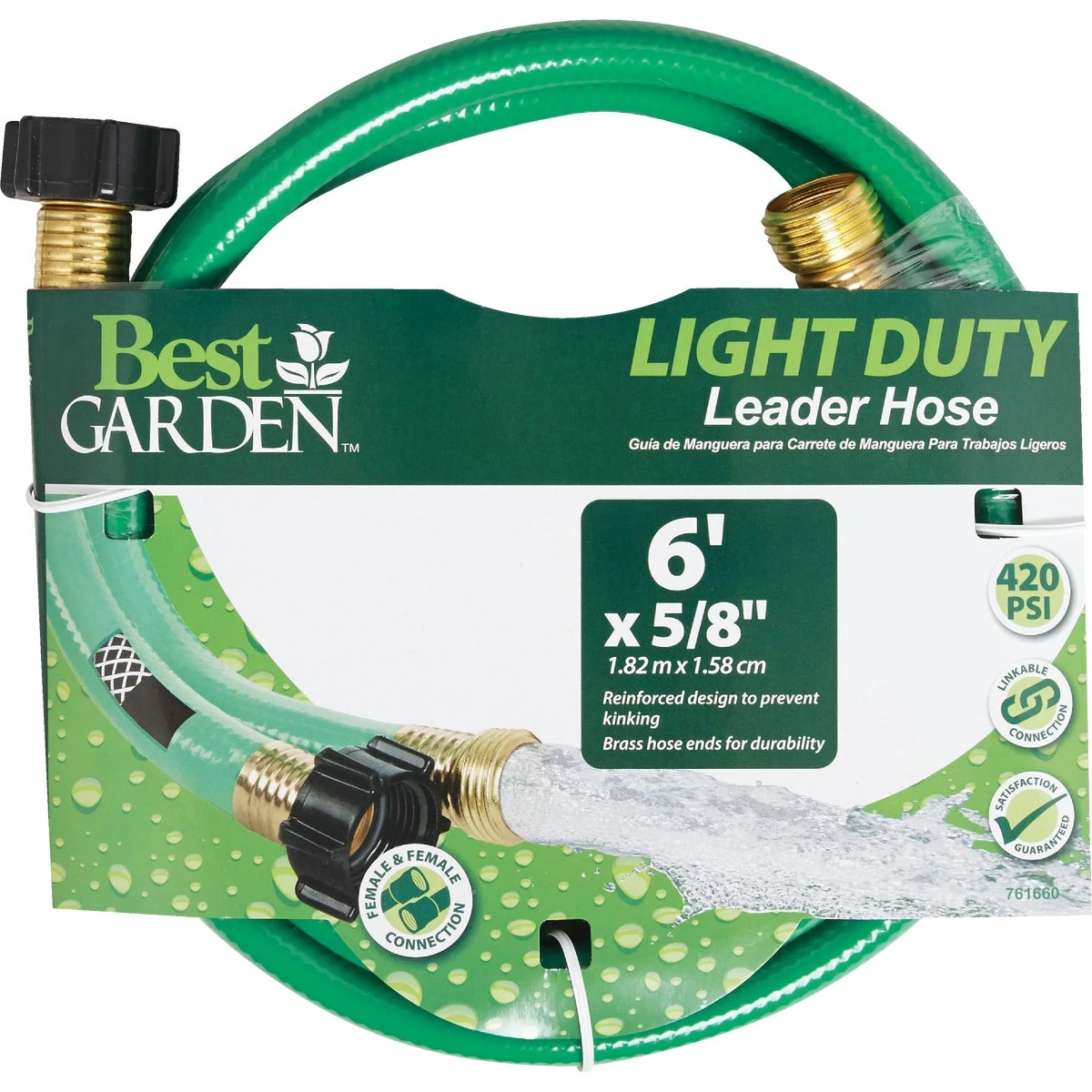 5/8 In. Dia. X 6 Ft. Leader Hose With Male & Female Couplings