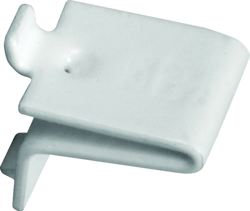 White Shelf Support Clip For Adjustable Shelving Systems