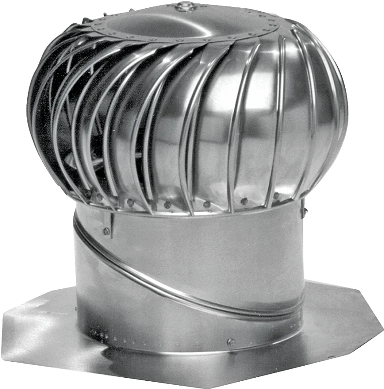 12 Inch Galvanized Steel Turbine Roof Ventilator With Base For Attic Ventilation