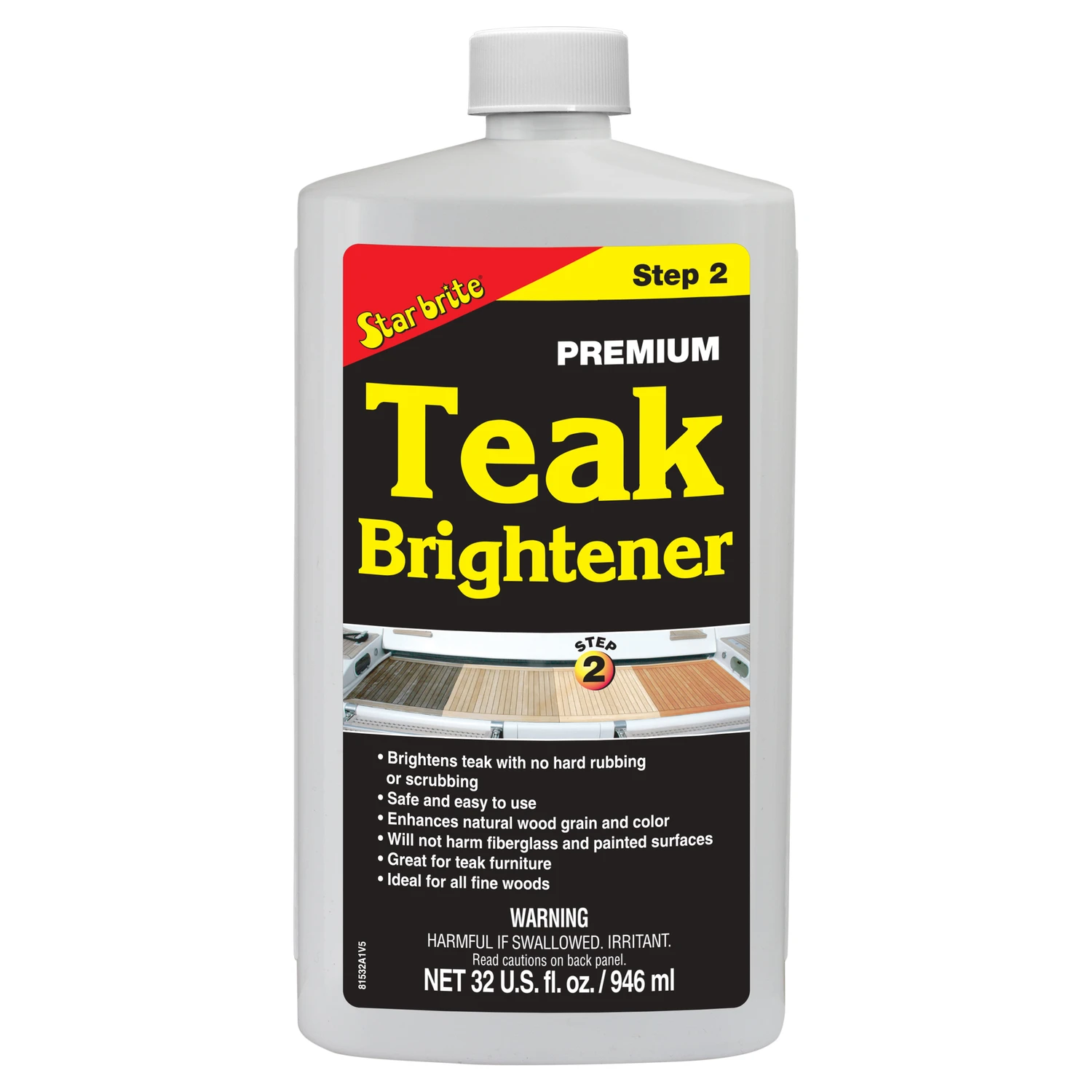 Teak Brightener Liquid 32 Oz - Restore And Enhance Wood Grain