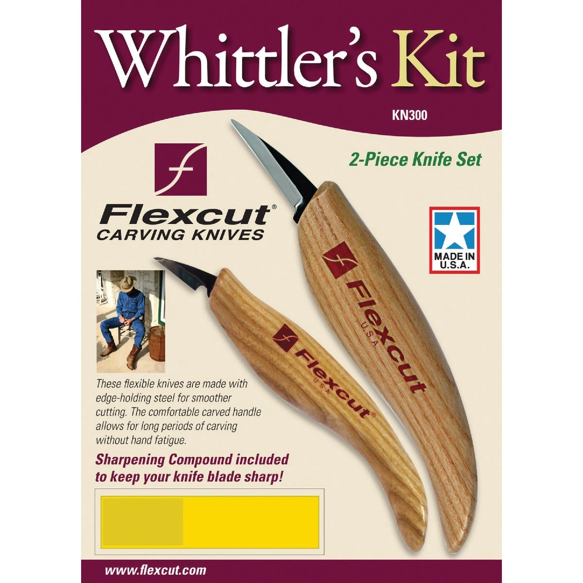 Whittler's Wood Chisel Set - 2-piece High Carbon Steel Knives