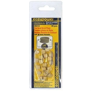 Dowel Plug, Flat Head, 1/4-in., 20-pk.