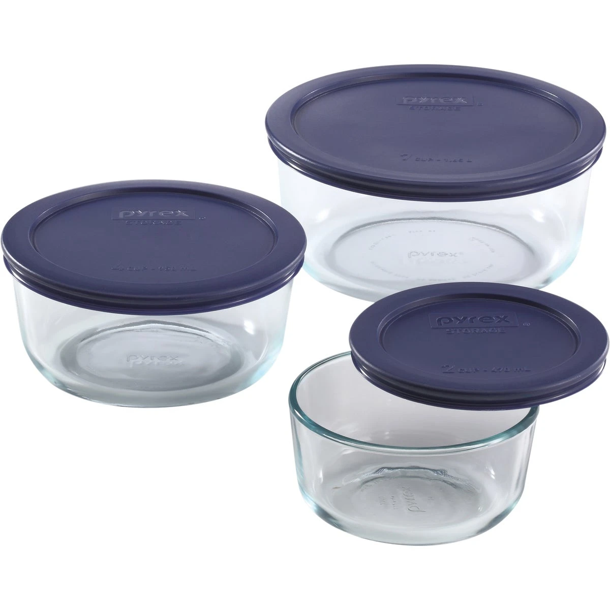 Glass Food Storage Set, 6 Piece, Includes Various Sizes With Lids