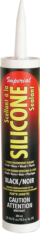 Black Silicone Sealant, 10.3 Ounce Tube, Waterproof And Flexible