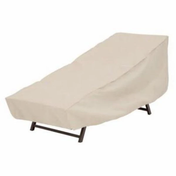 Taupe Chaise Lounger Cover For Outdoor Furniture, Weather Resistant, Durable Material