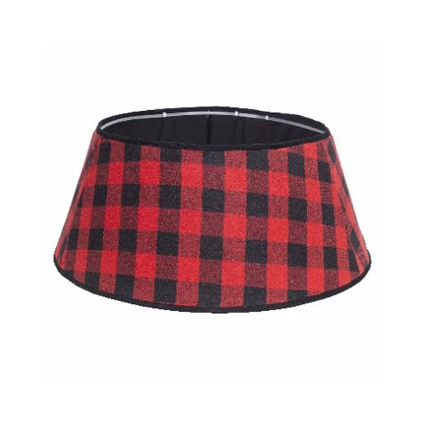 Christmas Tree Stand Band, Red/black Flannel Buffalo Plaid, 11 X 26 In.
