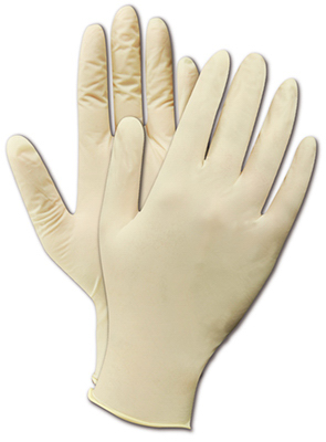 Latex Disposable Gloves, Lightly Powdered, Medium, 100-pk.