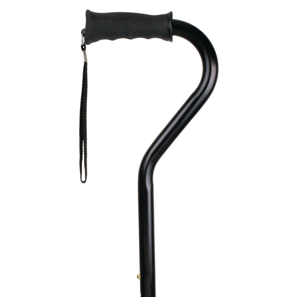 Black Soft-grip Walking Cane With Strap 40 In. Aluminum