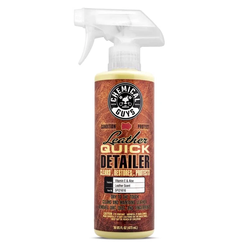 Chemical Guys Leather And Vinyl Interior Detailer Liquid 16 Fl. Oz.
