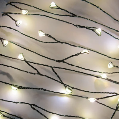 Led Micro Dot Christmas Cluster Lights, Warm White, 3 Functions, Timer/battery Operated, 50-ct.