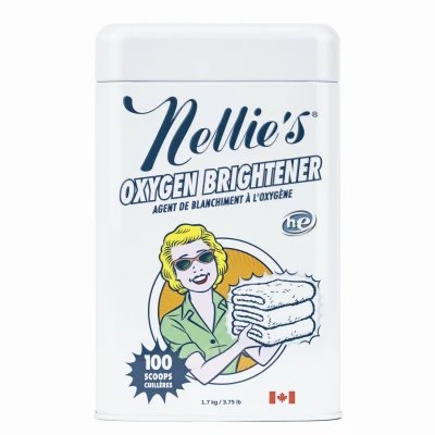 Oxygen Brightener Laundry Stain Remover Powder, 100 Scoop Tin Container