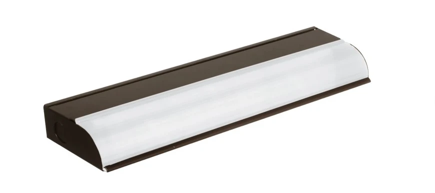 18" Woodgrain Brown Fluor Cabinet Light