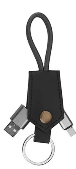 Short Usb A To Usb C Charging Cable For Android Devices - Keychain Cord