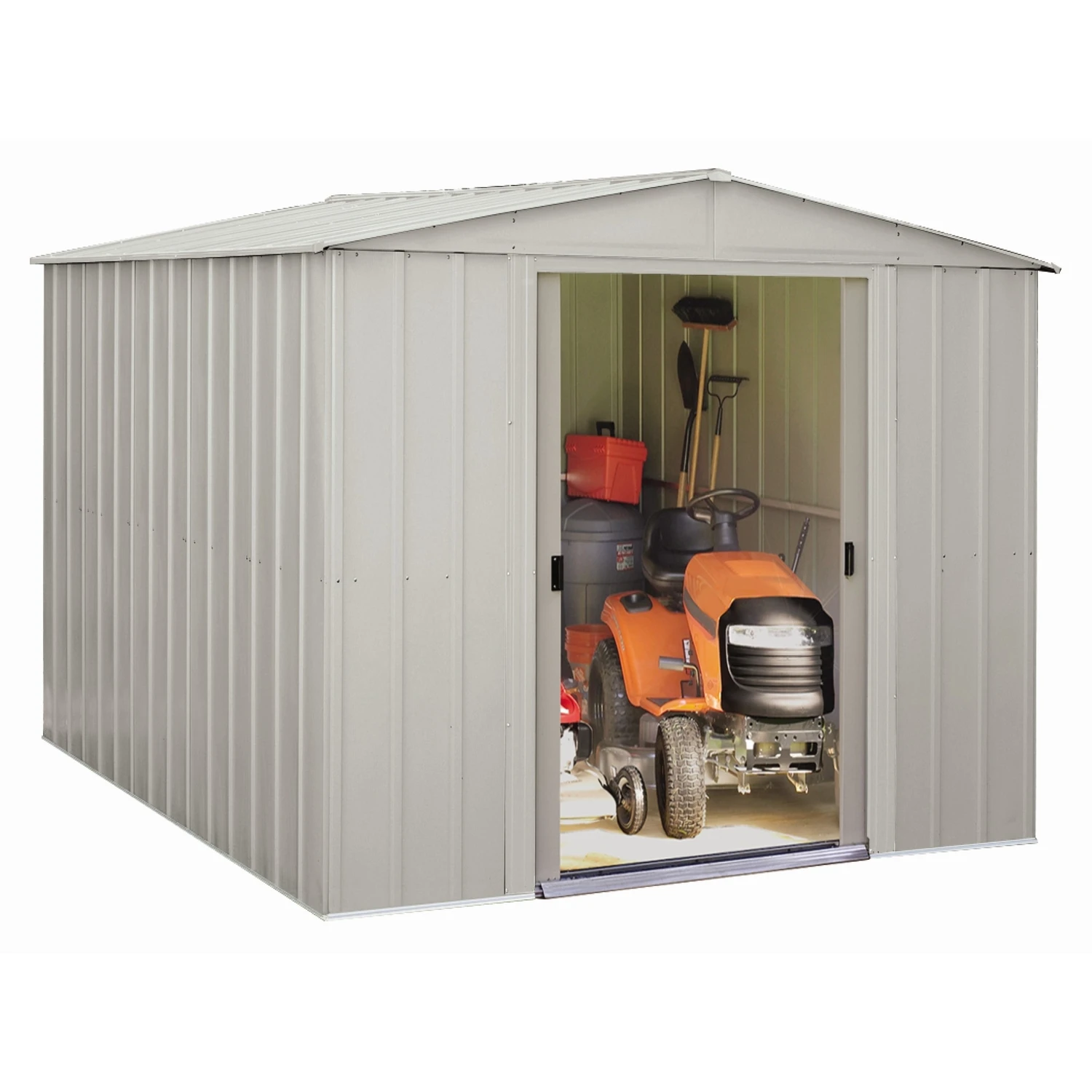 10 Ft. X 10 Ft. Metal Vertical Peak Storage Shed Without Floor Kit