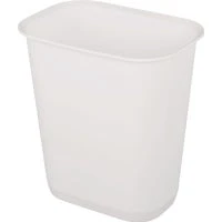 10468008 Rectangular Waste Basket, 3 Gal, White