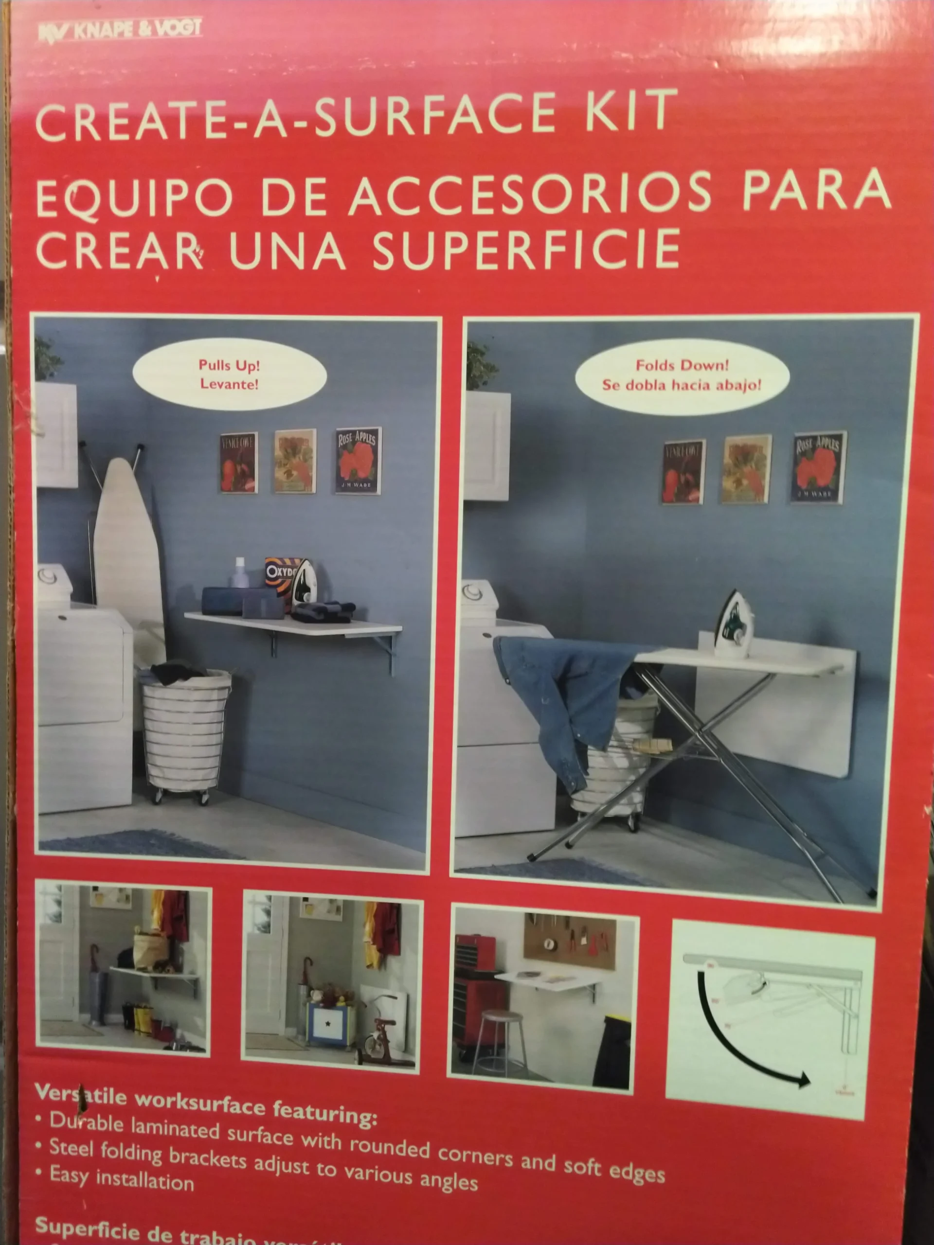 20x36 White Folding Shelf - Versatile Work Surface For Home And Farm Use