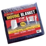 72 Inch Width X 80 Inch Length Blue Fiber Movers Blanket