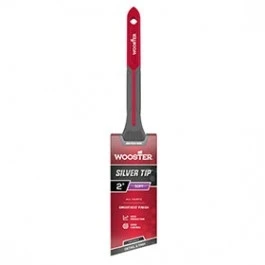 Silver Tip Griptech Max Series G5224-2 Paint Brush, 2 In W, Thin Angle Brush, 2-5/8 In L Bristle, Rattail Handle