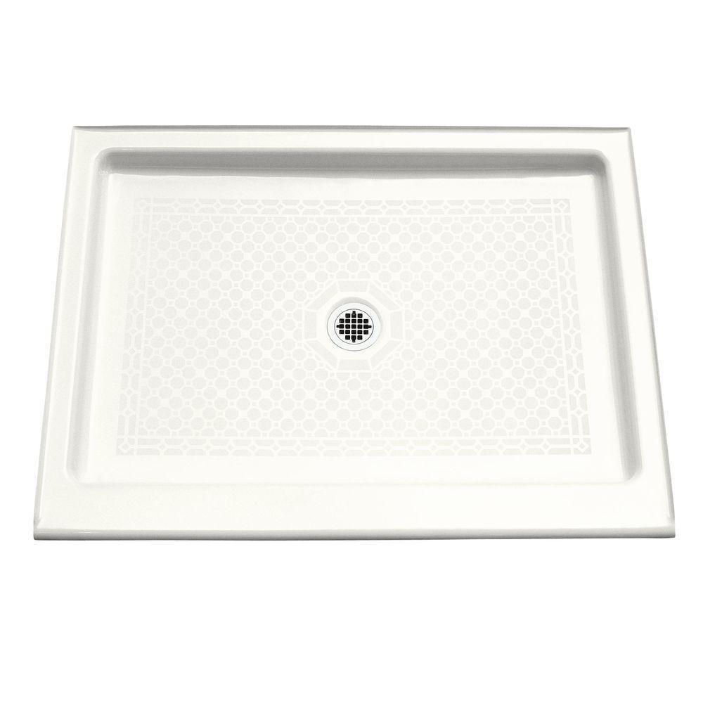 Kathryn 48 in. x 36 in. Single Threshold Shower Base in White