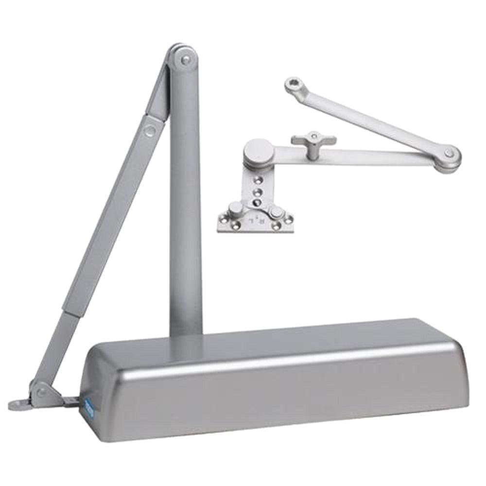 Heavy Duty ADA Commercial Door Closer with Cush-N-Stop Arm in Aluminum - Sizes 1-6